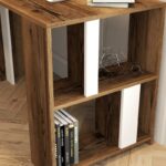 Γραφείο Londra καρυδί λευκό χρώμα μελαμίνη 120x60x75 4cm ed6386 - Image 4