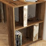 Γραφείο Londra καρυδί λευκό marble χρώμα μελαμίνη 120x60x75 4cm ed6387 - Image 4