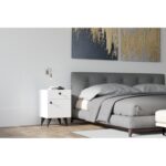 Κομοδίνο Bari λευκό 40x42x60cm ed6392