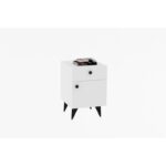 Κομοδίνο Bari λευκό 40x42x60cm ed6392 - Image 4