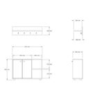 Έπιπλο εισόδου Venom ανθρακί μελαμίνη κρεμάστρα 90x30x63εκ ed6413 - Image 2