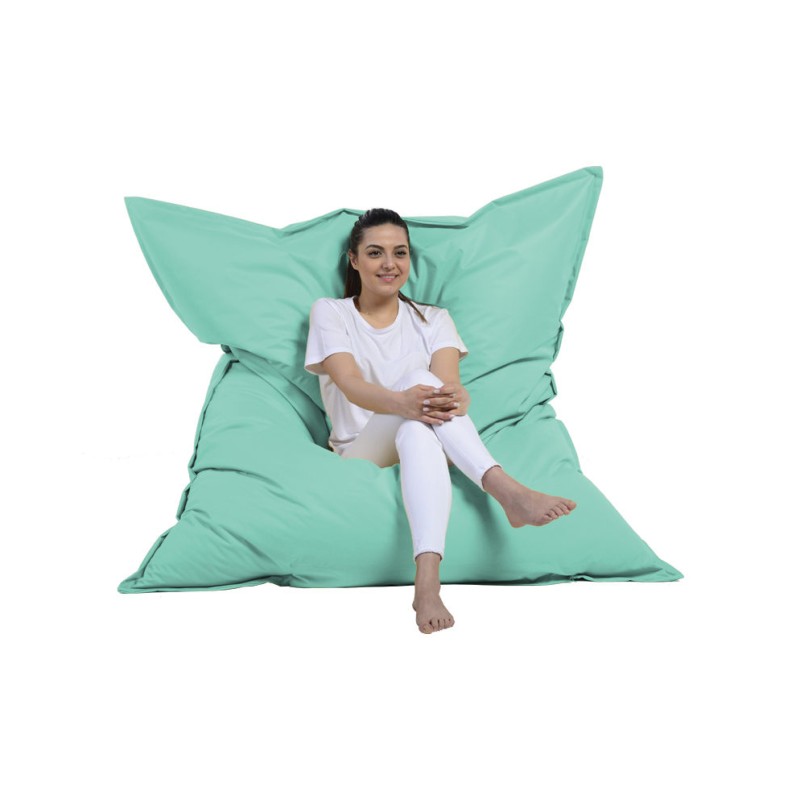6420_0-800x800 Πουφ Giant Cushion 140x180 αδιάβροχο ύφασμα Turquoise ed6420 - Image 1