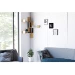 Ράφι τοίχου Bombe Sapphire Oak μελαμίνη 105x20x60cm ed6432