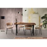 Τραπέζι Pera μεταλλικά πόδια mdf 140x80x75cm ed6434 - Image 3