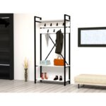 Έπιπλο εισόδου Alfa άσπρο μελαμίνη 90x34x180εκ ed645 - Image 5