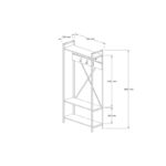 Έπιπλο εισόδου Alfa άσπρο μελαμίνη 90x34x180εκ ed645 - Image 2