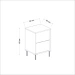 Κομοδίνο Image 40x35x60cm μελαμίνη ανθρακί ed6461 - Image 2