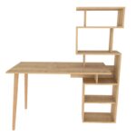 Γραφείο Molto Oak χρώμα μελαμίνη 133x55x146 4cm ed6467 - Image 3