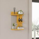 Ράφι τοίχου Cini κίτρινη μελαμίνη 40x60x19cm ed6472