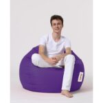 Πουφ Premium XXL μωβ αδιάβροχο ύφασμα 115x39cm ed6475 - Image 3