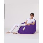 Πουφ Premium XXL μωβ αδιάβροχο ύφασμα 115x39cm ed6475 - Image 2