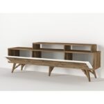 Έπιπλο TV Pepone 180x29 5x62 5cm χρώματος καρυδί ed6477 - Image 3