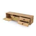 Έπιπλο TV Frosinone oak μαύρο χρώμα μελαμίνη 180x40x60cm ed647 - Image 5