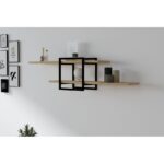 Ράφι τοίχου Mone Sapphire Oak μελαμίνη 120x18x30cm ed6484 - Image 5