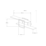 Ράφι τοίχου Mone Sapphire Oak μελαμίνη 120x18x30cm ed6484 - Image 2