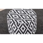 Σκαμπό Liza άσπρο μαύρο ξύλινα πόδια 40x40x42εκ ed6485 - Image 2