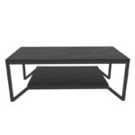 Τραπέζι σαλονιού Flora μαύρο μελαμίνη 120x60x45 8εκ ed6494 - Image 3