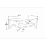 Τραπέζι σαλονιού Flora μαύρο μελαμίνη 120x60x45 8εκ ed6494 - Image 2