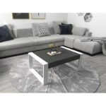 Τραπέζι σαλονιού Retro άσπρο ανθρακί μελαμίνη 90x50x40εκ ed6499