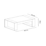 Τραπέζι σαλονιού Retro άσπρο ανθρακί μελαμίνη 90x50x40εκ ed6499 - Image 2