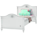 Μονό κρεβάτι Romantic Bed κρεμ μελαμίνη 118x210x111εκ ed6503 - Image 4