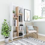 Βιβλιοθήκη Eden άσπρο δρυς μελαμίνη 63 2x25x160εκ ed6509 - Image 4