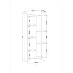 Βιβλιοθήκη Eden άσπρο δρυς μελαμίνη 63 2x25x160εκ ed6509 - Image 2