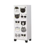 STELLA ΠΑΠΟΥΤΣΟΘΗΚΗ ΛΕΥΚΟ ΜΑΥΡΟ ΜΕΛΑΜΙΝΗ 50x38xH127cm ed650 - Image 5