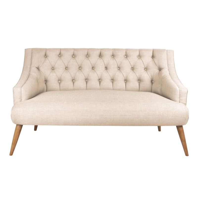 6523_0-800x800 Καναπές διθέσιος ξύλινος Lamont κρεμ χρώμα 140x74x80cm ed6523 - Image 1