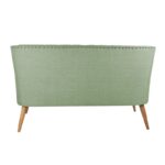 Καναπές διθέσιος ξύλινος Lamont Petrol πράσινο χρώμα 140x74x80cm ed6524 - Image 3