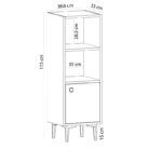 Ντουλάπι μπάνιου Alone άσπρο 38 6x35x115cm ed6528 - Image 2