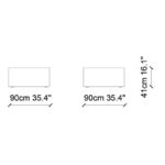 Σκαμπώ Donut 90x90cm nubuck ύφασμα ed6532 - Image 2