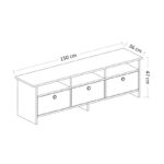 Έπιπλο τηλεόρασης Oslo ανθρακί 150x36x47cm ed6535 - Image 2