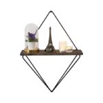 Ραφιερα Turcica σκούρο καρυδί ξύλο μεταλλικό πλαίσιο 27x15x30εκ ed6541 - Image 5