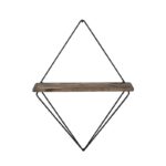 Ραφιερα Turcica σκούρο καρυδί ξύλο μεταλλικό πλαίσιο 27x15x30εκ ed6541 - Image 3