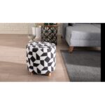 Σκαμπό Begon άσπρο μαύρο ξύλινα πόδια 40x40x40εκ ed6544 - Image 3