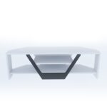 Έπιπλο τηλεόρασης Sares λευκό μαύρο 120x35x36 8cm ed6547 - Image 3