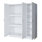 Ντουλάπα Balis άσπρη μελαμίνη 145x55x181 8cm ed6548 - Image 4