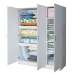 Ντουλάπα Balis άσπρη μελαμίνη 145x55x181 8cm ed6548 - Image 5