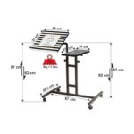 Βοηθητικό τραπέζι σαλονιού τραπέζι laptop Glen άσπρο μαύρο 37x40x87cm ed6554 - Image 3