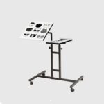 Βοηθητικό τραπέζι σαλονιού τραπέζι laptop Glen άσπρο μαύρο 37x40x87cm ed6555 - Image 4