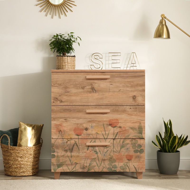 6572_0-800x800 Συρταριέρα Sapere μελαμίνη 80x43x95cm Atlantic Pine ed6572 - Image 1