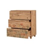 Συρταριέρα Sapere μελαμίνη 80x43x95cm Atlantic Pine ed6572 - Image 3