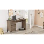 Γραφείο Aria μελαμίνη καφέ ανθρακί 120x44 5x77cm ed6578 - Image 5