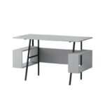 Γραφείο Toccare λευκό χρώμα μελαμίνη μέταλλο 120x60x73 8cm ed6585 - Image 3