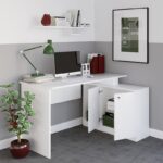 Γραφείο Angoli λευκό μελαμίνη 130x60x74cm ed658 - Image 5