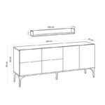 Μπουφέ Stella Sapphire Oak 180x40x55cm ed65 - Image 2