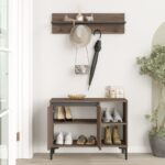 Έπιπλο εισόδου Inol καφέ ανθρακί πλαστικά πόδια 90x35x68 6εκ ed6608 - Image 4