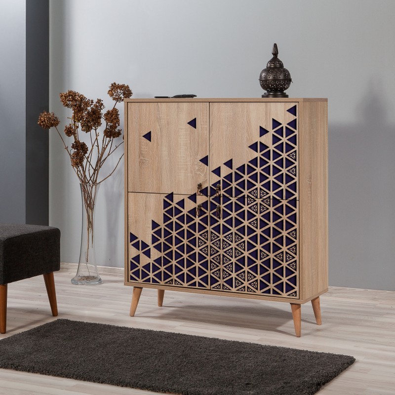 6615_0-800x800 Έπιπλο εισόδου παπουτσοθήκη Mente 95x36x111cm μελαμίνη ed6615 - Image 1