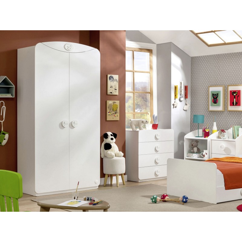 6621_0-800x800 Ντουλάπα Baby Doors άσπρο μελαμίνη 101x54x201εκ ed6621 - Image 1